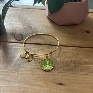 Alex & Ani x Disney Tinkerbell charm bracelet “Think happy thoughts”